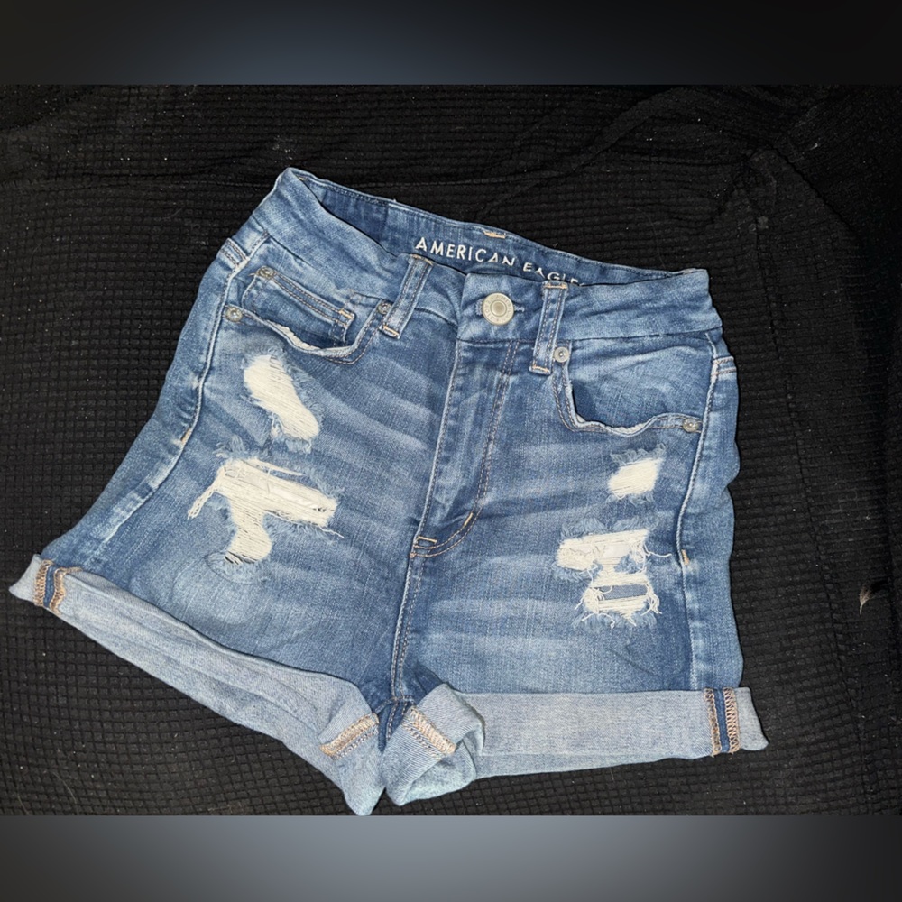 High Waisted Distressed Shorts